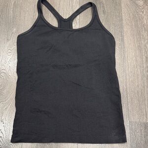 Lululemon Athletica Ribbed Black Tank Top